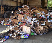 Pile of Cardboard at the Recycling Center